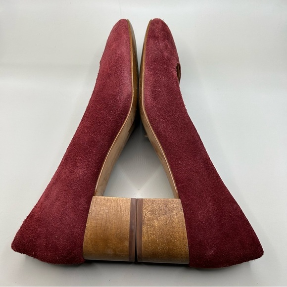 Madewell Ella Suede Pumps Size 6.5 but fits a bit larger so 7 W Burgundy GUC - Picture 9 of 10